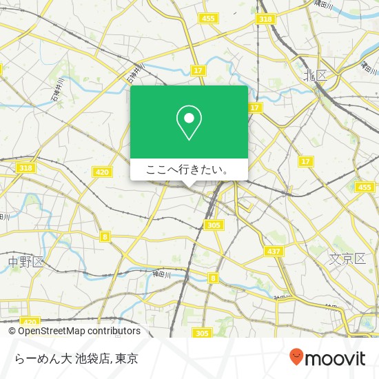 らーめん大 池袋店地図