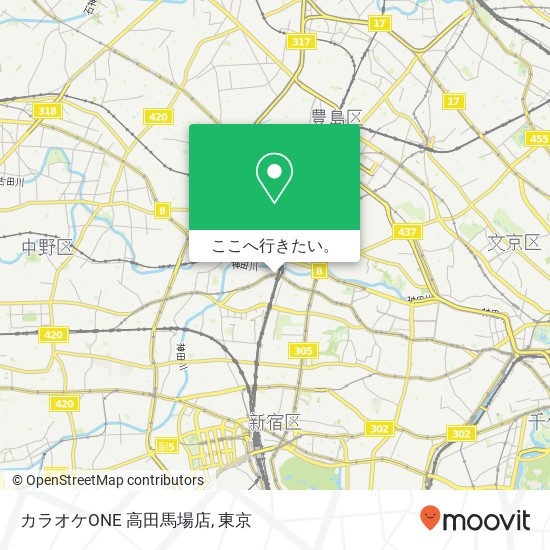 カラオケONE 高田馬場店地図