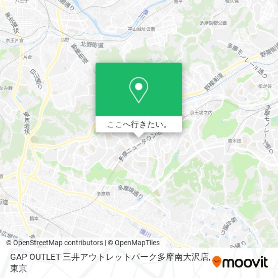 GAP OUTLET 三井アウトレットパーク多摩南大沢店地図