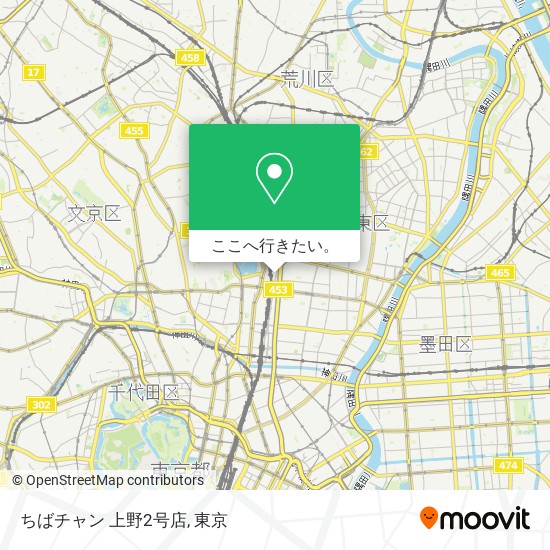 ちばチャン 上野2号店地図