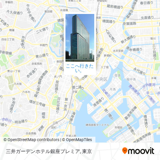三井ガーデンホテル銀座プレミア地図