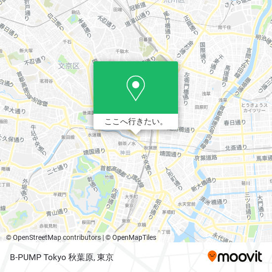 B-PUMP Tokyo 秋葉原地図