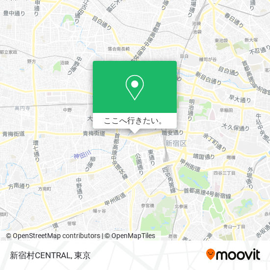 新宿村CENTRAL地図