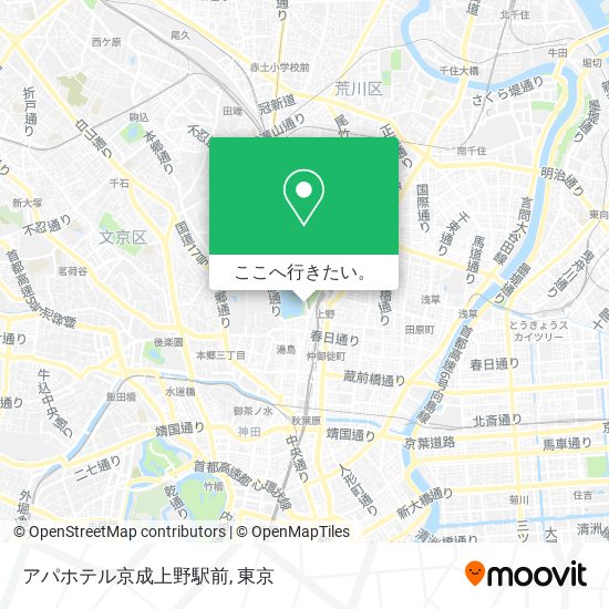 アパホテル京成上野駅前地図