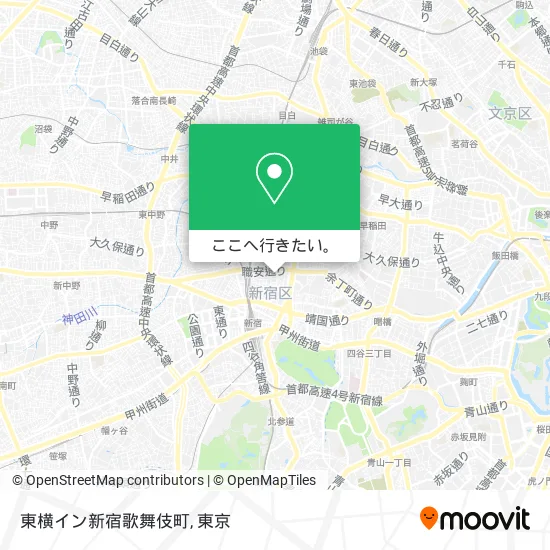 東横イン新宿歌舞伎町地図