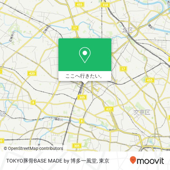 TOKYO豚骨BASE MADE by 博多一風堂地図