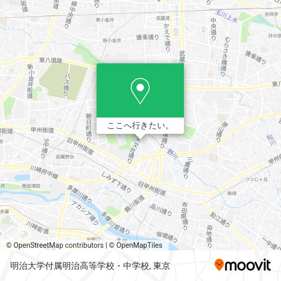 明治大学付属明治高等学校・中学校地図
