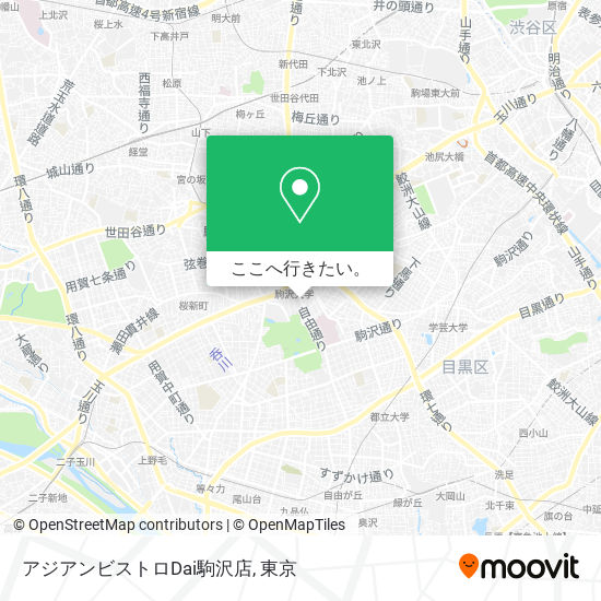 アジアンビストロDai駒沢店地図