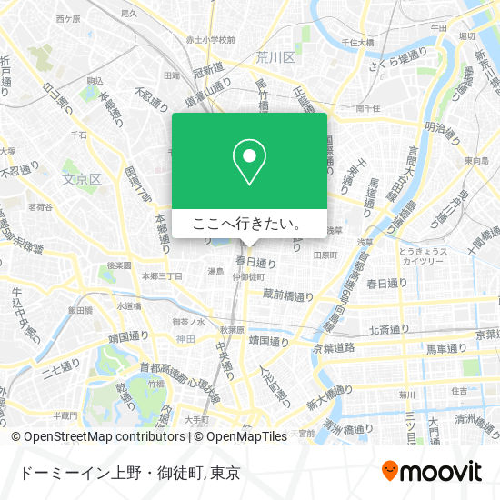 ドーミーイン上野・御徒町地図