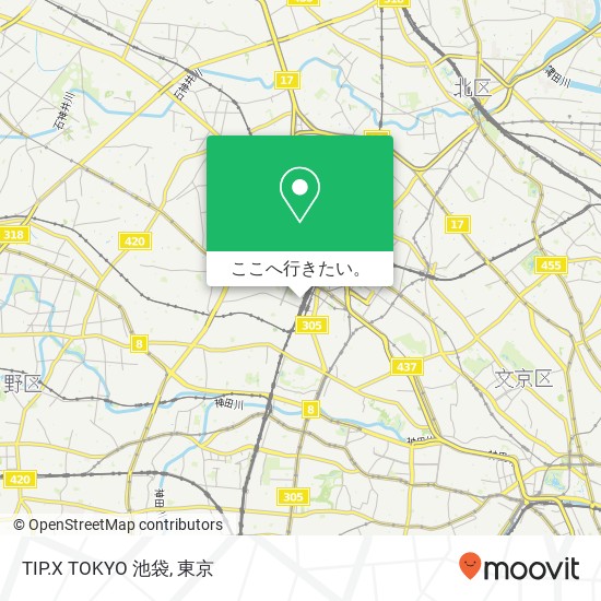 TIP.X TOKYO 池袋地図