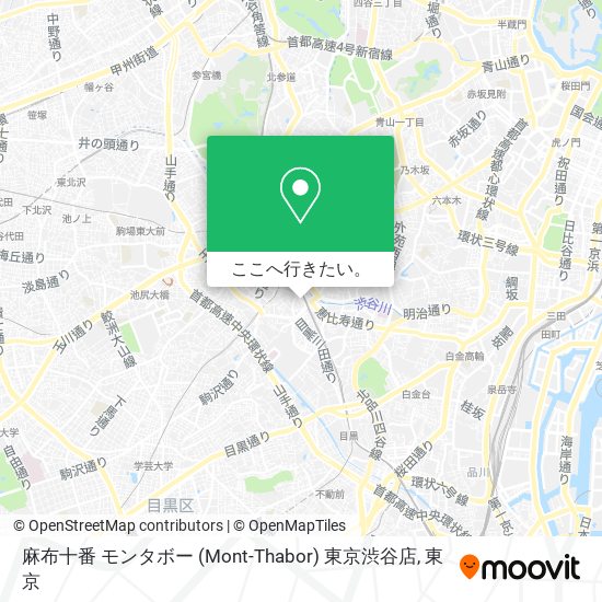 麻布十番 モンタボー (Mont-Thabor) 東京渋谷店地図
