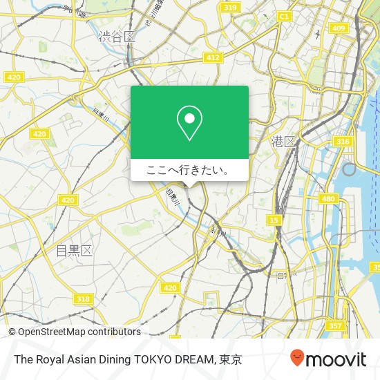 The Royal Asian Dining TOKYO DREAM地図