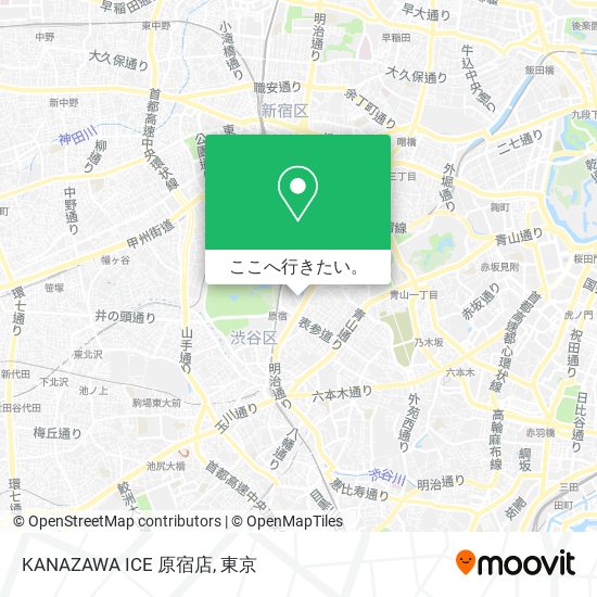 KANAZAWA ICE 原宿店地図