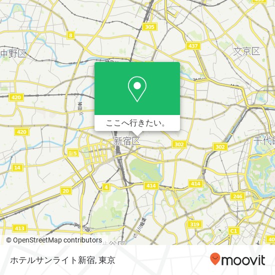 ホテルサンライト新宿地図