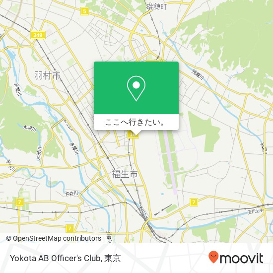 Yokota AB Officer's Club地図
