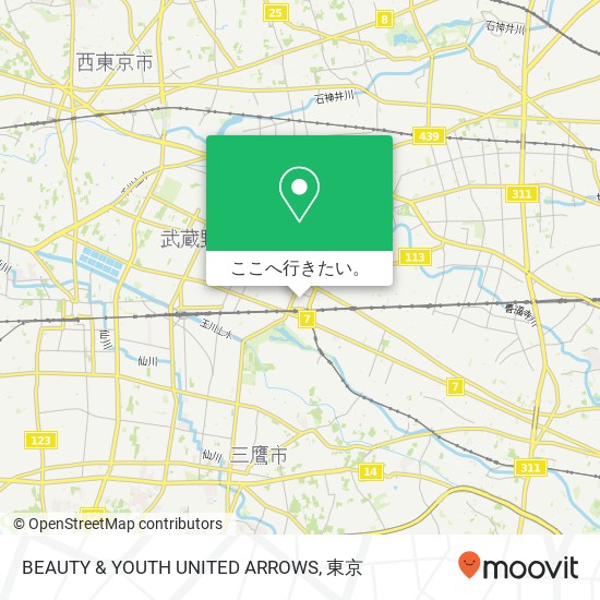 BEAUTY & YOUTH UNITED ARROWS地図