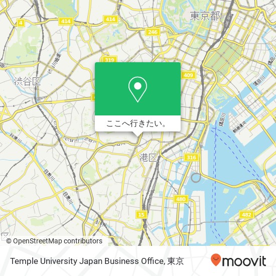 Temple University Japan Business Office地図