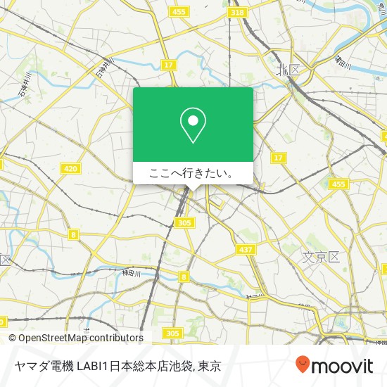 ヤマダ電機 LABI1日本総本店池袋地図