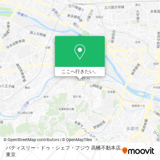 パティスリー・ドゥ・シェフ・フジウ 高幡不動本店地図