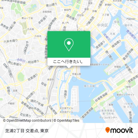 芝浦2丁目 交差点地図