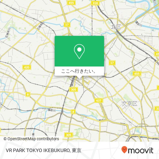 VR PARK TOKYO IKEBUKURO地図