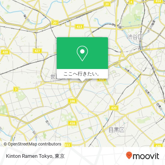 Kinton Ramen Tokyo地図