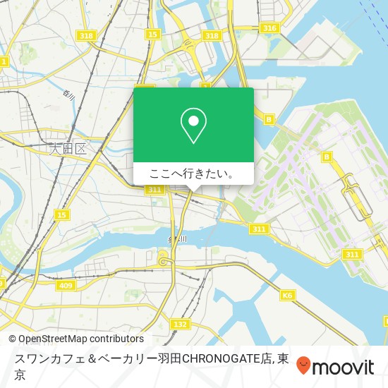 スワンカフェ＆ベーカリー羽田CHRONOGATE店地図