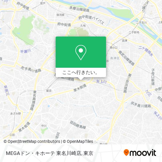 MEGAドン・キホーテ 東名川崎店地図