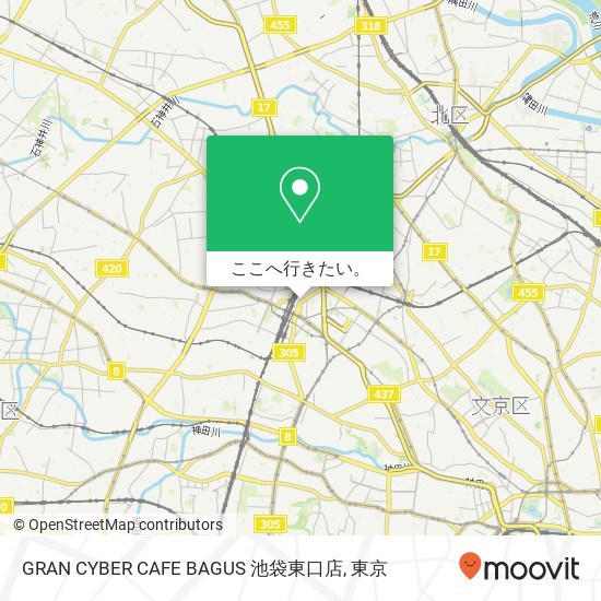 GRAN CYBER CAFE BAGUS 池袋東口店地図