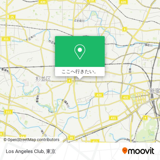 Los Angeles Club地図