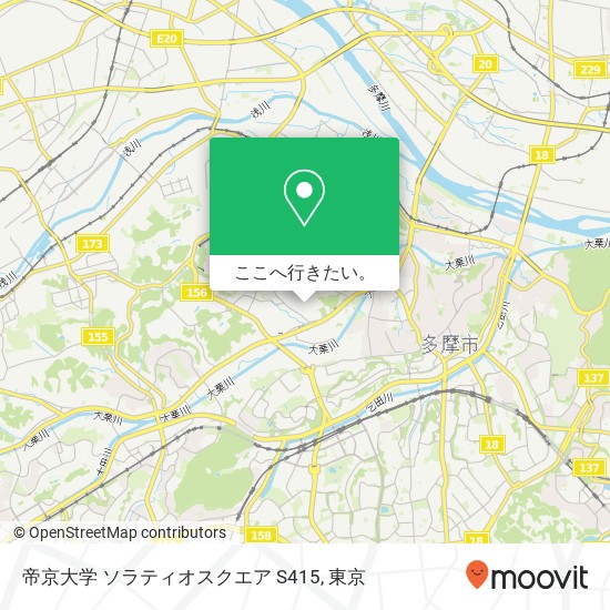 帝京大学 ソラティオスクエア S415地図
