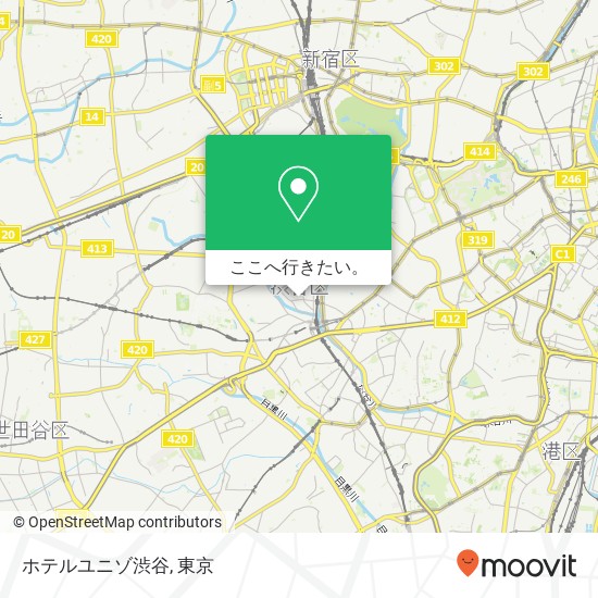 ホテルユニゾ渋谷地図