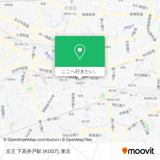 京王 下高井戸駅 (KO07)地図