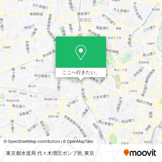 東京都水道局 代々木増圧ポンプ所地図
