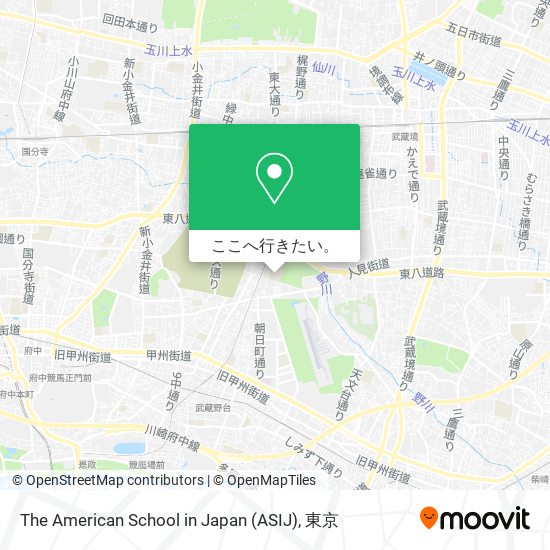 The American School in Japan (ASIJ)地図