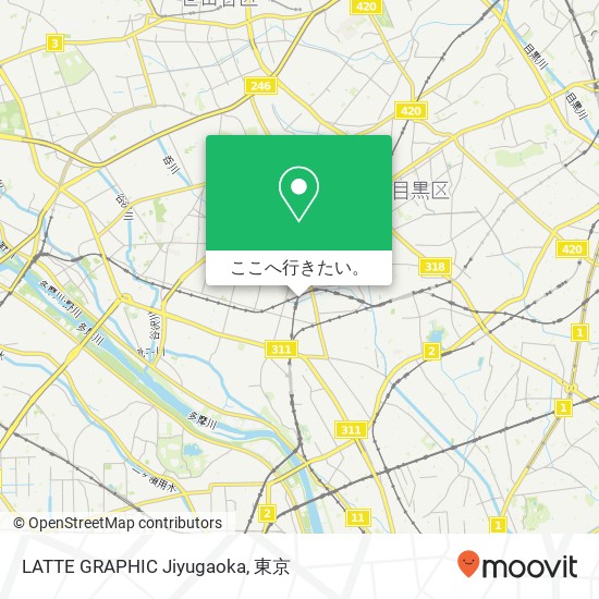 LATTE GRAPHIC Jiyugaoka地図