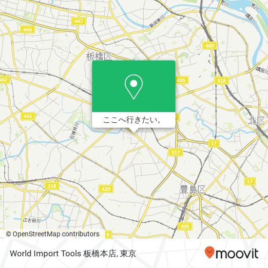 World Import Tools 板橋本店地図