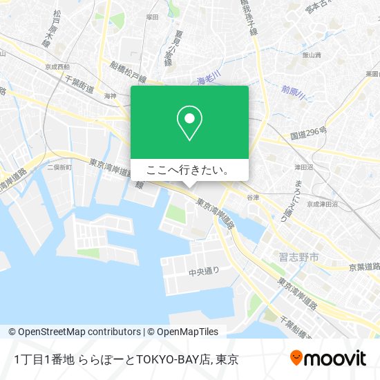 1丁目1番地 ららぽーとTOKYO-BAY店地図