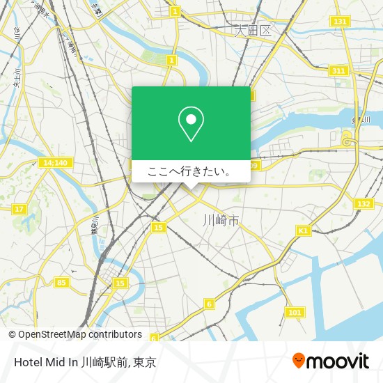 Hotel Mid In 川崎駅前地図