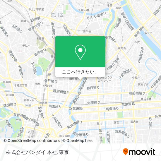 株式会社バンダイ 本社地図