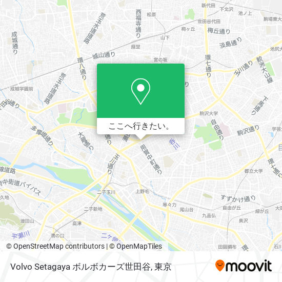 Volvo Setagaya ボルボカーズ世田谷地図