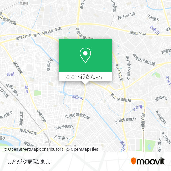 はとがや病院地図