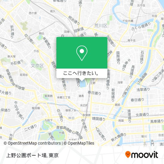 上野公園ボート場地図