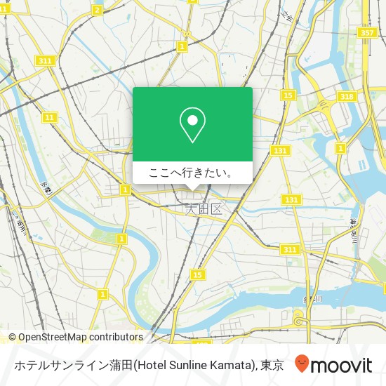 ホテルサンライン蒲田(Hotel Sunline Kamata)地図
