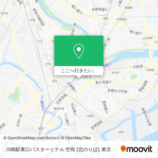 川崎駅東口バスターミナル 空島 (北のりば)地図