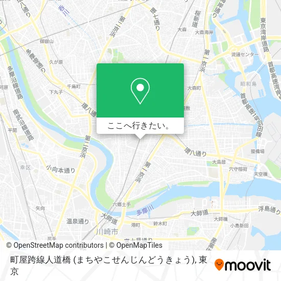 町屋跨線人道橋 (まちやこせんじんどうきょう)地図