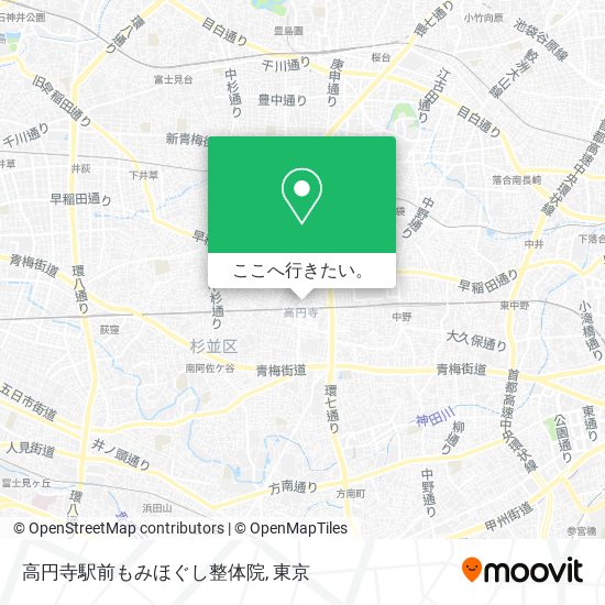 高円寺駅前もみほぐし整体院地図