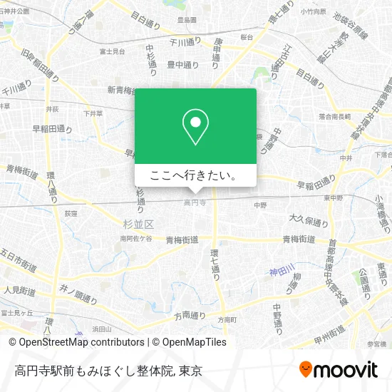 高円寺駅前もみほぐし整体院地図