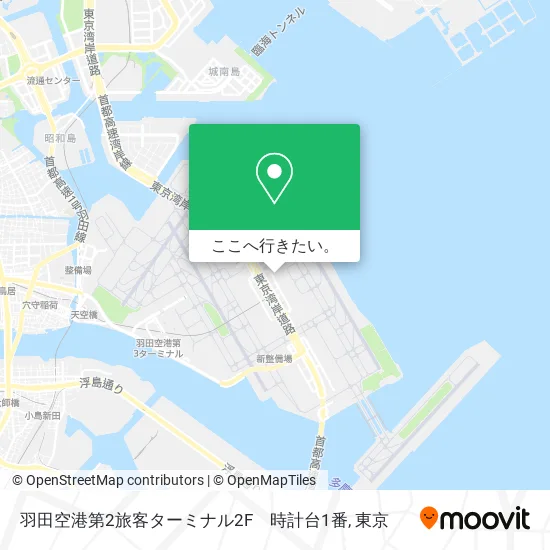 羽田空港第2旅客ターミナル2F　時計台1番地図