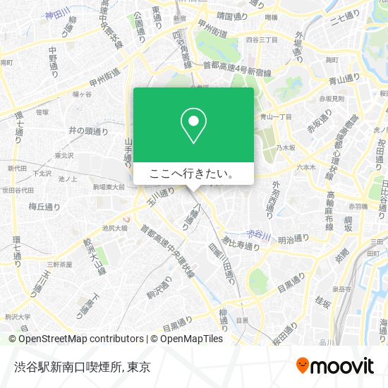 渋谷駅新南口喫煙所地図